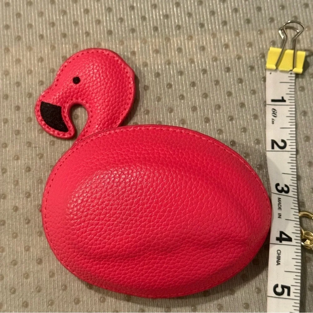 Bath & Body Works PINK FLAMINGO Keychain Coin Purse Cosmetic Bag
